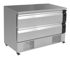 123 cm Refrigerated Flex Cabinet 2 Drawer 2xGN 2/1 + 2xGN 1/1 and Castors (Easily Converted from Chiller to Freezer). - Mabrook Hotel Supplies