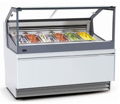 6 + 6 Pans (GN1/3 or 5L Gelato Pan) Slim Gelato Showcase (Pans Not Included). - Mabrook Hotel Supplies