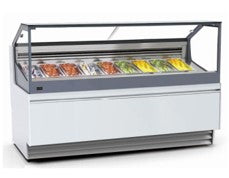 9 + 9 Pans (GN1/3 or 5L Gelato Pan) Slim Gelato Showcase (Pans Not Included). - Mabrook Hotel Supplies