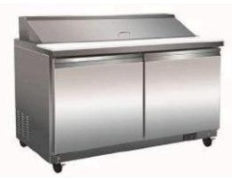 2 Solid Door Refrigerated Salad with 2 Shelf and Castors. - Mabrook Hotel Supplies