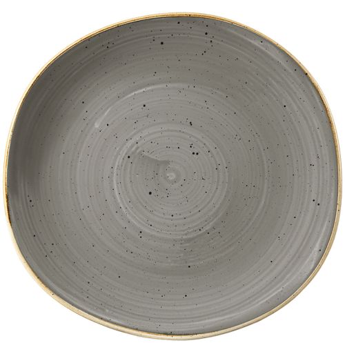 STONECAST GREY ROUND TRACE PLATE 10 3/8" BOX 12 - Mabrook Hotel Supplies