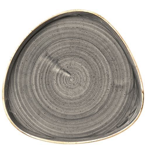 STONECAST GREY TRIANGLE WALLED CHEFS PLATE 10 1/4". - Mabrook Hotel Supplies