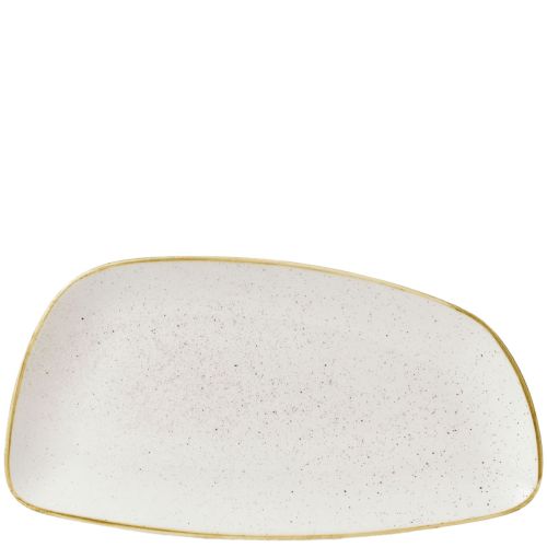 STONE CAST BARLEY WHITE CHEFS GEO PLATE 13 3/4X 7 1/4" - Mabrook Hotel Supplies