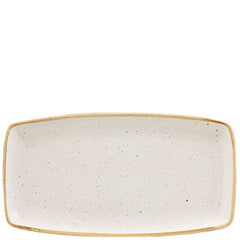 CHURCHILL STONECAST WHITE SPECKLE X SQUARED OBLONG PLATE 33CM - Mabrook Hotel Supplies