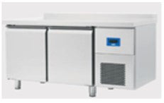 (79E4.27LMV.D2105) COUNTER TYPE FREEZER WITH DOUBLE DOOR (-5/-22°C) WITH 10 CM BACKSPLASH & WHEELS. (3 Years Warranty Against Manufacturing Defective Including Door Gasket). - Mabrook Hotel Supplies