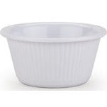 MELAMINE FLUTED RAMEKIN, WHITE, CAP: 3 OZ