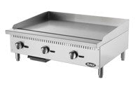 3 Burners Manual Gas Griddle with 90,000 BTU. - Mabrook Hotel Supplies