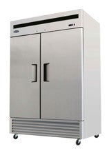 900 Ltr Double Door Reach in Refrigerator on caster Bottom Mount & Shelf. - Mabrook Hotel Supplies