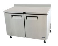 340 Ltr Double Door UnderCounter Freezer with Shelf & Castors. - Mabrook Hotel Supplies
