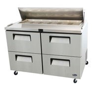 4 Drawer Salad Prep Table Refrigerator with Castors. - Mabrook Hotel Supplies