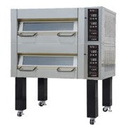 Delta Canada 2 Deck 4 Tray (40x60 cm) Electric Deck Oven with 2 Steams Modules and 2 Stone Hearths. - Mabrook Hotel Supplies