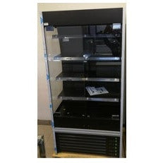 HOT MULTIDECK DISPLAY CABINET- BLACK INTERIOR & EXTERIOR - RAL 9005 COLOR - Mabrook Hotel Supplies