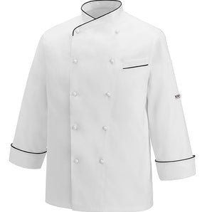 CHEFJACKET GERARD GREY PIPING COT. 100%