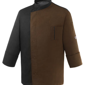 CHEFJACKET BROWN FANG POL.  65% COT. 35%