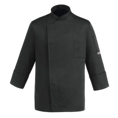 CHEFJACKET BLACK CHEAP POL.  65% COT. 35% - Mabrook Hotel Supplies