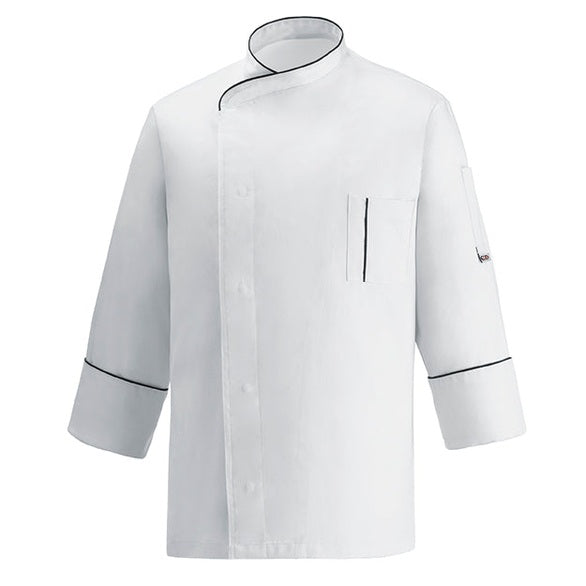 CHEFJACKET WHITE CESARE   MICROFIBER 100% - Mabrook Hotel Supplies