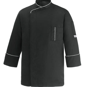 CHEFJACKET BLACK CESARE MICROFIBER 100%