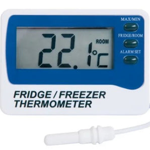 FRIDGE AND FREEZER DUAL SENSOR ALARM THERMOMETER 0.1*C RESOL