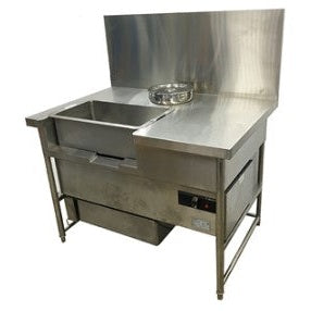 Double bin breading table c/w backsplash