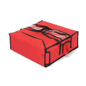 HEATED BAG WITH FRAME, CAPACITY: 4 PIZZA BOXES 50X50 CM, SYSTEM FOR HEATING UP THE BOTTOM AND THE TOP CONNECTED TO A CAR LIGHTER, SIDE POCKETS FOR DRINKS, DURABLE AND EASILY WASHABLE MATERIALS. DIM: 5