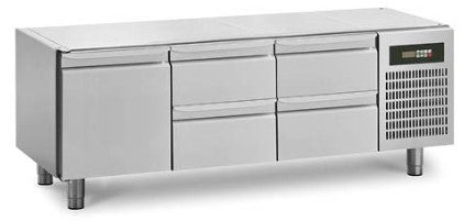 LOYBOY GN 1/1 REFRIGERATED BASE FOR COOKING TOPS WITH 6 DRAWERS & CASTORS. - Mabrook Hotel Supplies