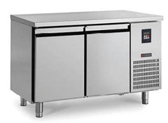 2 Doors GN 1/1 Refrigerated Counters Depth 700 - without BackSplash & 4 Castors. - Mabrook Hotel Supplies