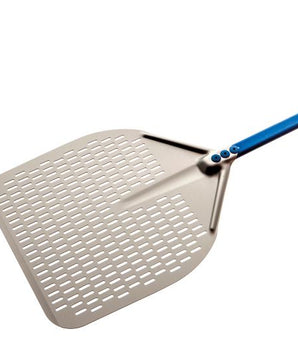 ALUMINUM RECTANGULAR PERFORATED PIZZA PEEL 33X33 CM. - Mabrook Hotel Supplies