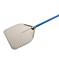 ALUMINUM RECTANGULAR PERFORATED PIZZA PEEL 33X33 CM. - Mabrook Hotel Supplies