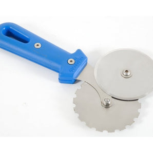 DOUBLE WHEEL CUTTER, STAINLESS STEEL, RE-SHARPABLE BLADE FIXED GRIP - 10 CM - Mabrook Hotel Supplies