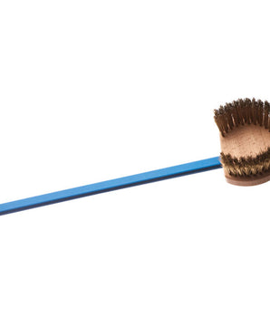 ROUND ROTATING HEAD OVEN BRUSH, BRASS BRISTLES - Mabrook Hotel Supplies