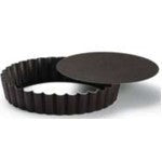 ROUND FLUTED TART MOULD - LOOSE BOTTOM - NON STICK L: 100mm