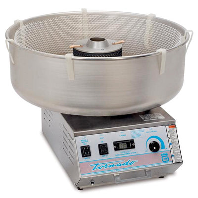 (3005-03.000) Tornado S/S Floss Machine with Solid State Heat Control , (42040 Pan and Whirl Grip. (HEATER+RING NOT COVERED IN WARRANTY لا يوجد كفالة على هيتر + رينغ) - Mabrook Hotel Supplies