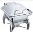 EXQUISITE CHAFING DISH; CAP.OF FOOD PAN; 4L. RECTANGULAR