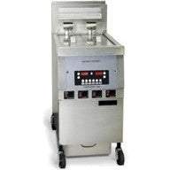 1 Well Split Vat Electric Open Fryer with Computron 1500 control (Built-In Filtration) WITHOUT COVER.