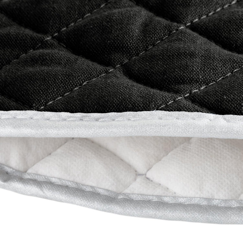 BLACK FLAME RETARDANT OVEN MITTS, LENGTH: 15 INCHES - Mabrook Hotel Supplies