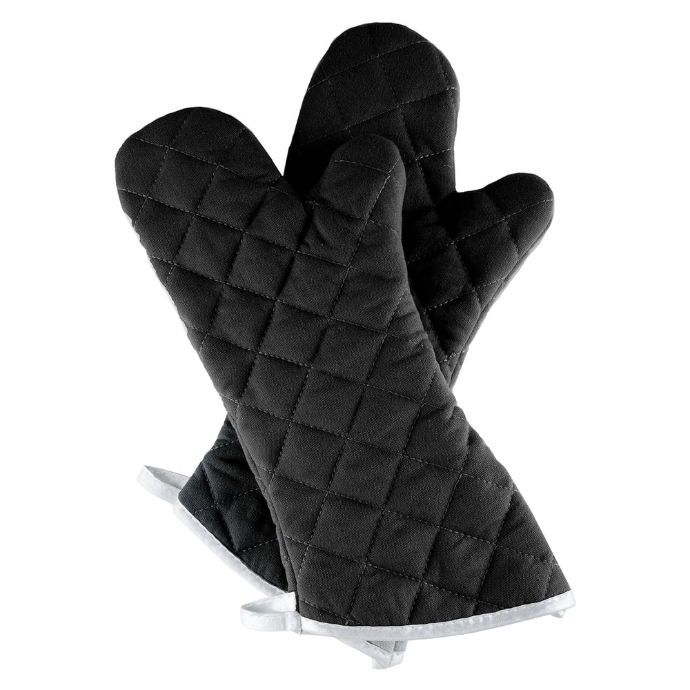 BLACK FLAME RETARDANT OVEN MITTS, LENGTH: 15 INCHES - Mabrook Hotel Supplies