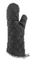 BLACK FLAME RETARDANT OVEN MITTS, LENGTH: 15 INCHES