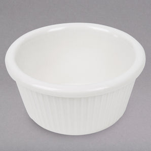 RAMEKIN FLUTED MELAMINE. 3OZ. WHITE.