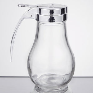 6OZ SYRUP DISPENSER W/CHROME PLATED ZINC ALLOY TOP