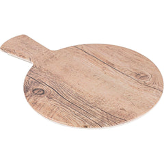 WOOD COLOR MELAMINE SERVING ROUND PADDLE W/RIM, 11 (280MM) DIA, 3/5" (16MM)H - Mabrook Hotel Supplies