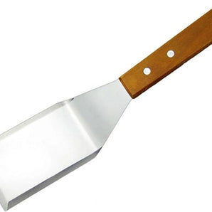 "WOOD HANDLE GRIDDLE SCRAPER 4.875x3"" BLADE"