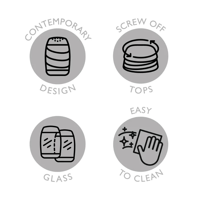 BRAY SALT & PEPPER GLASS SHAKER 70MM - Mabrook Hotel Supplies