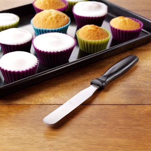 SLIMLINE SPATULA WITH PLASTIC HANDLE - 17.7 CM - Mabrook Hotel Supplies