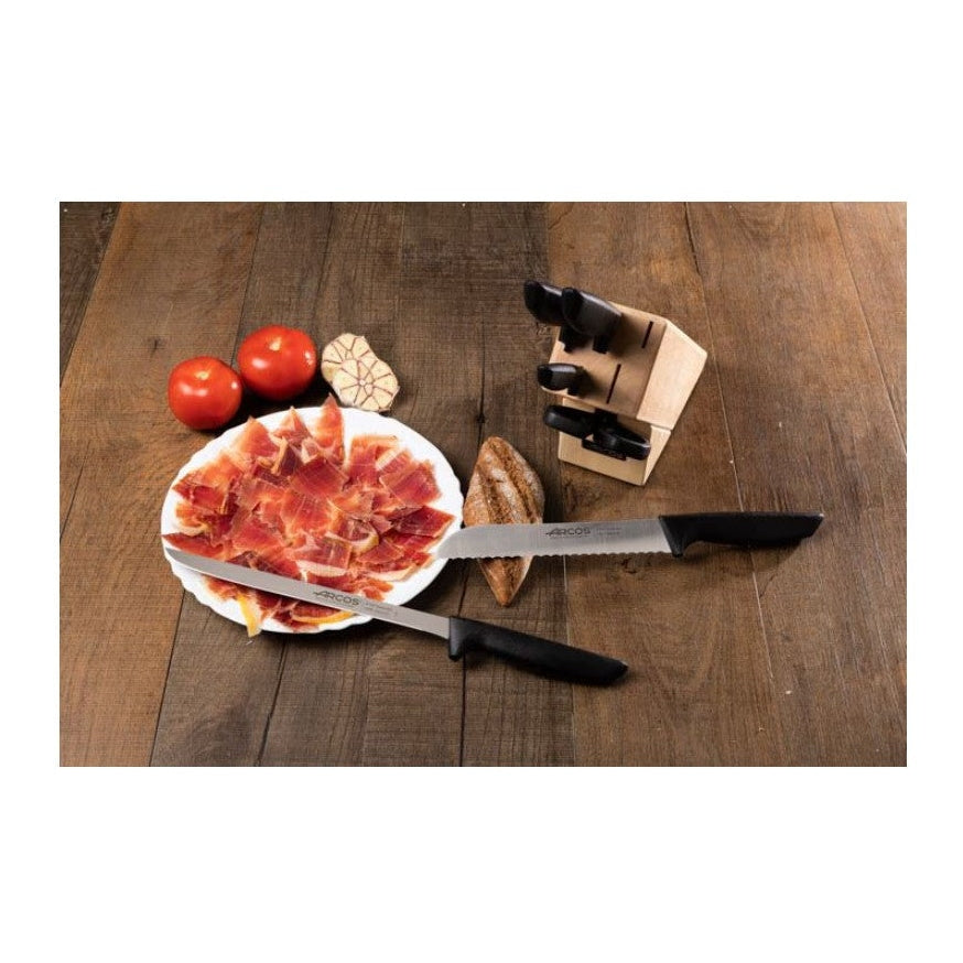 5 PCS. NIZA SERIES KNIVES SET + SCISSORS + BLOCK - Mabrook Hotel Supplies