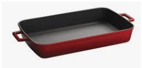 LAVA RECTANGULAR DISH 22X30 CM - RED