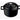 LAVA ROUND CASSEROLE MATT BLACK - (Ø)14 CM