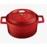 LAVA ROUND CASSEROLE - RED Ø 28cm