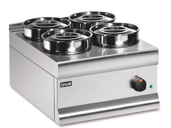 S/S ELECTRIC BAIN MARIE. COUNTERTOP. DRY HEAT. 4 ROUND POTS. - Mabrook Hotel Supplies