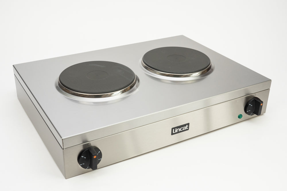 S/S ELECTRIC COUNTERTOP / BOILING TOP WITH 2 HOTPLATES -  W 565 mm - 3.0 kW. - Mabrook Hotel Supplies