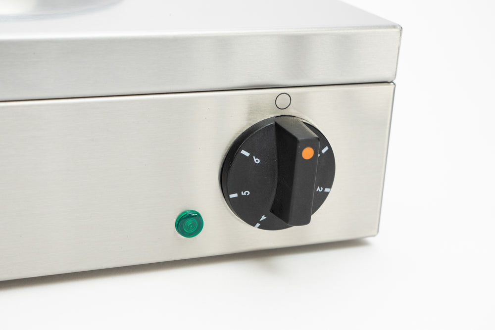S/S ELECTRIC COUNTERTOP / BOILING TOP WITH 2 HOTPLATES -  W 565 mm - 3.0 kW. - Mabrook Hotel Supplies